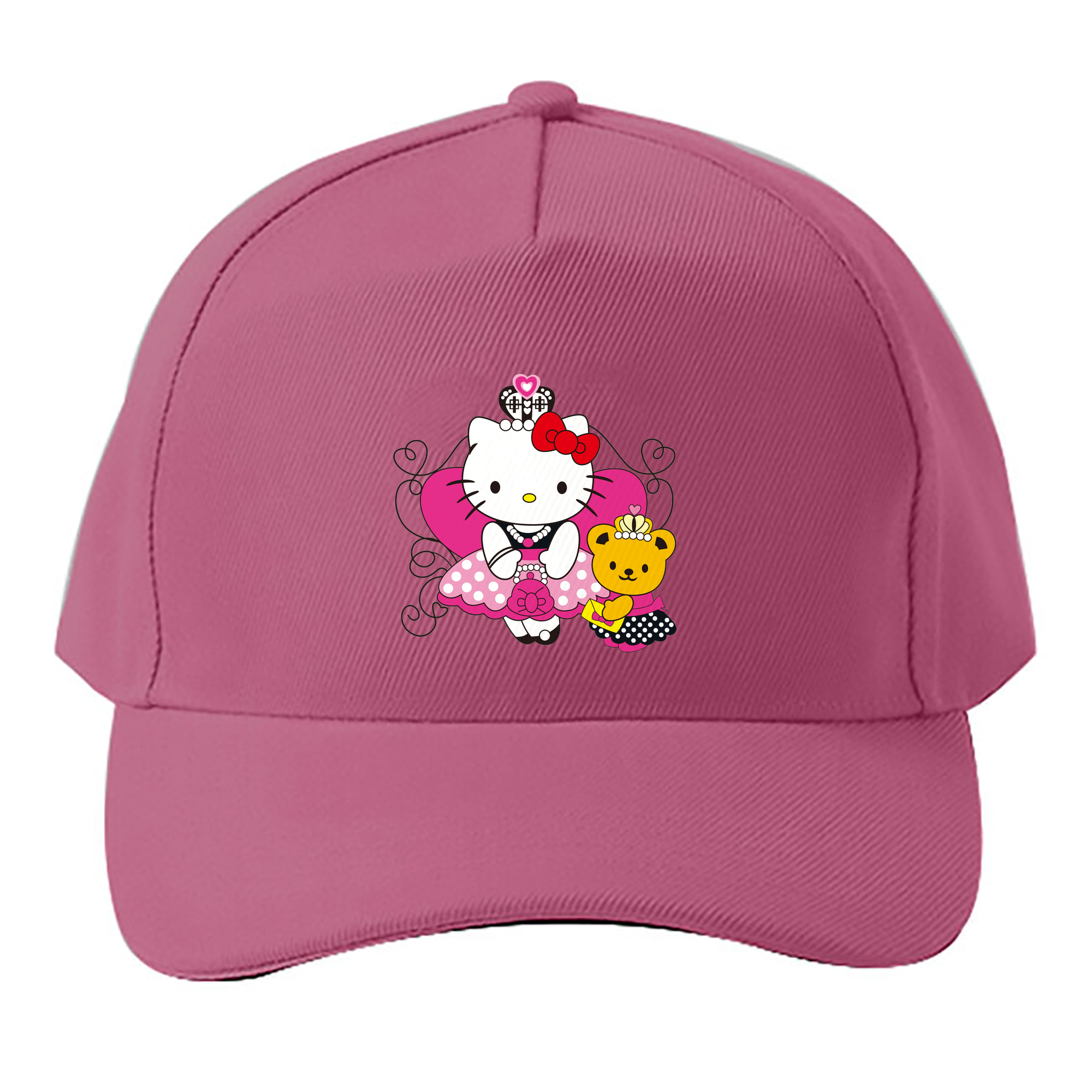 （画像用） Hello Kitty ハローキティ ベースボールキャップ 綿100％ 男女兼用 帽子 スポーツ